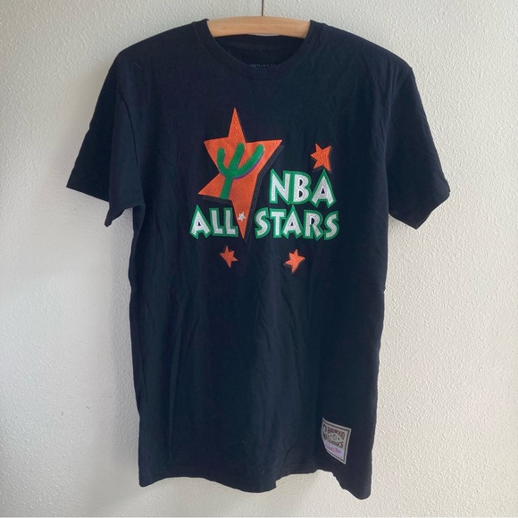White Mitchell & Ness NBA All Star T-Shirt in Black Size Small - Picture 1 of 7